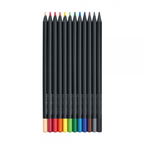 faber-castell-astuccio-da-12-matite-colorate-triangolari-black-edition-dettagli