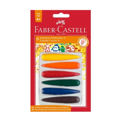Faber-Castell 6 Pastelli a Cera con Forma Conica
