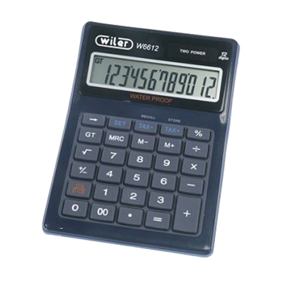 Wiler Calcolatrice da Tavolo a 12 Cifre Impermeabile W6612