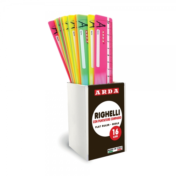 arda-righello-16-cm-fluo-con-puntatore-compasso