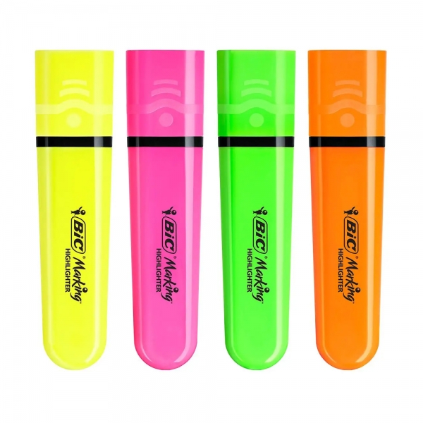 bic-4-evidenziatori-flat-neon