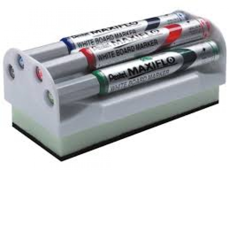 pentel-set-cancellino-4-pennarelli-per-lavagna-bianca-maxiflo-s-mwl5s