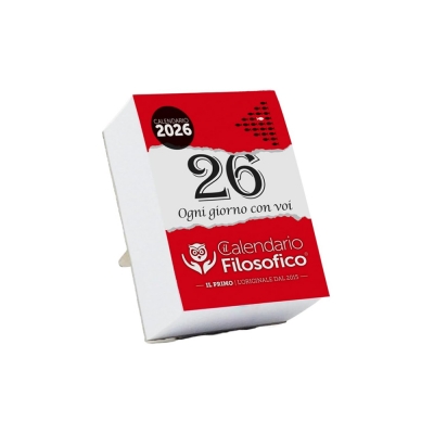 Calendario Filosofico 2026 - A7 Midi 7,4x10,5 cm con Supporto in Cartone