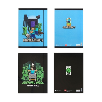 Panini Cartellina con Elastico Minecraft Pixel