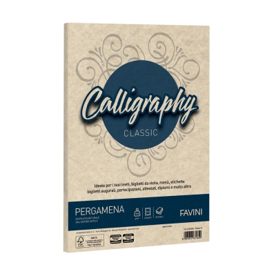 Favini Calligraphy Classic Carta Pergamena A3 190 gr 250 Fogli Sabbia
