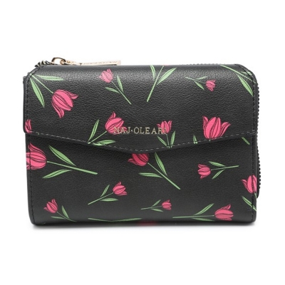 Naj-Oleari Portafoglio Donna con Patta Venus Nero