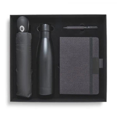 SLN Set da Regalo Premium con Penna, Taccuino, Borraccia e Ombrello