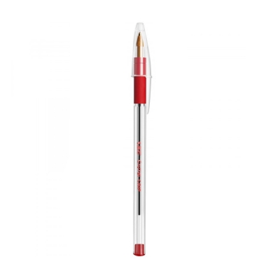BIC Penna a Sfera Cristal Grip Rossa
