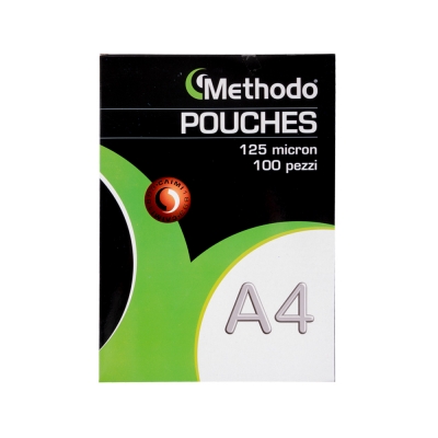 Methodo Pouches per Plastificazione A4 125 Micron 100 Pezzi