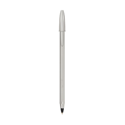 BIC Penna a Sfera Cristal Glace Silver Nera