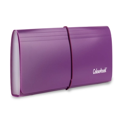 Colourbook Portaricevute a Soffietto 26x13 cm Wild Prugna