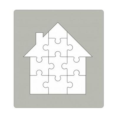 Wiler Fustella Alta in Acciaio Puzzle Cuore 140x152 mm SRD018