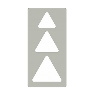 Wiler Fustella Alta in Acciaio Triangoli 152x305 mm SRD302