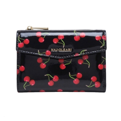 Naj-Oleari Portafoglio Donna con Patta Cherry Nero