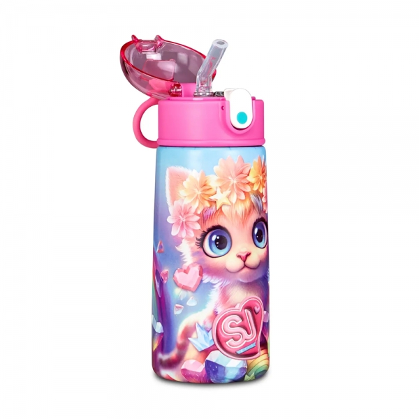 sj-gang-borraccia-termica-animali-girl-460-ml-gattino-con-fiori