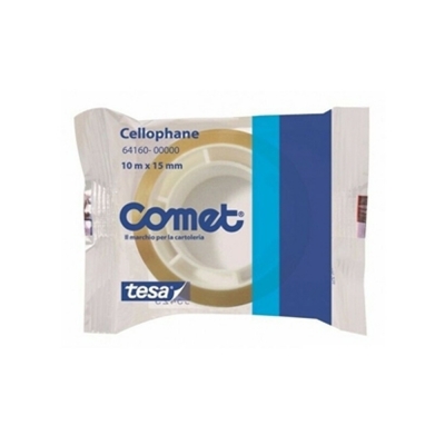 Comet Nastro Adesivo Trasparente 15 mm x 10 m