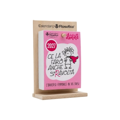 Calendario delle Donne 2027 - A6 Piccolo 10x14 cm con Supporto in Legno