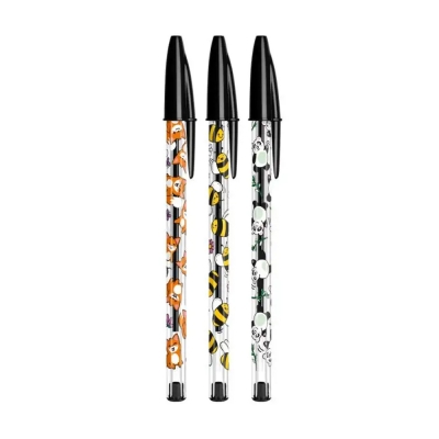 BIC Penna a Sfera Cristal Decor Kawaii Nero