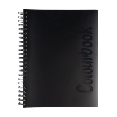 Colourbook Maxi Quaderno a Spirale 150 Fogli Wild Nero - 1 Rigo