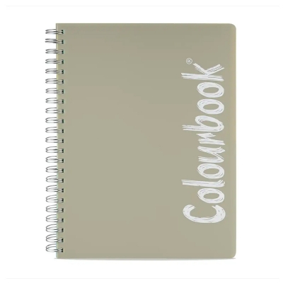 Colourbook Maxi Quaderno a Spirale 150 Fogli Wild Grigio - Quadretti 4 mm