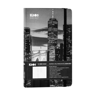 Kaos Agenda del Docente Bigiornaliera 2026/27 12 Mesi 13x21 cm New York