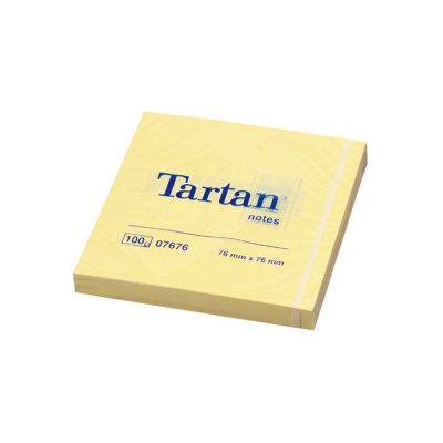 Tartan Notes Adesivi Rimovibili Gialli 76x76 mm 100 Fogli