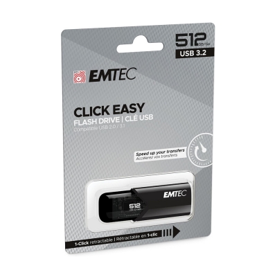 EMTEC Penna USB 3.2 Click&Easy 512 GB Nera