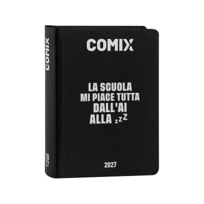 Comix Diario 2026/27 16 Mesi Mini Black&Silver