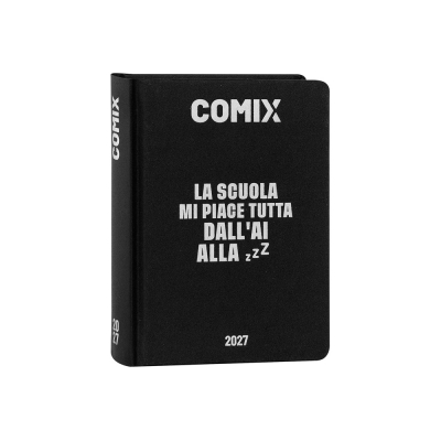 Comix Diario 2026/27 16 Mesi Mignon Plus Black&Silver
