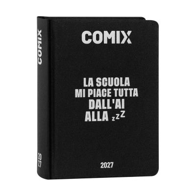 Comix Diario 2026/27 16 Mesi Standard Black&Silver