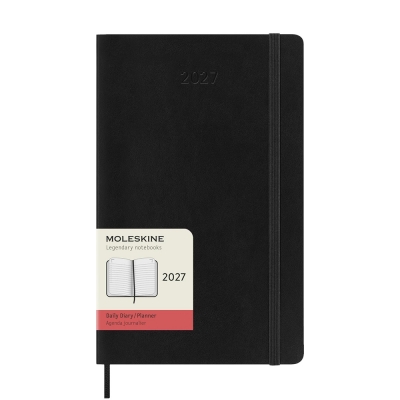 Moleskine Agenda Giornaliera 2027 12 Mesi Large 13x21 cm Copertina Rigida Nera