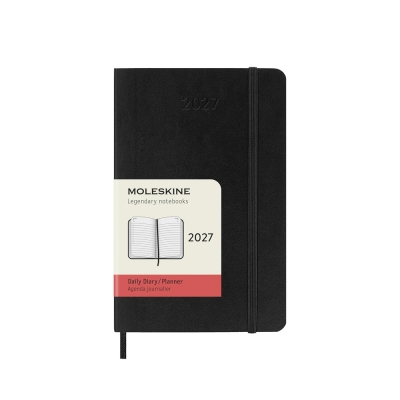 Moleskine Agenda Giornaliera 2027 12 Mesi Pocket 9x14 cm Copertina Rigida Nero