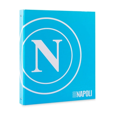 Colourbook Raccoglitore ad Anelli A4 Dorso 30 mm SSC Napoli Azzurro