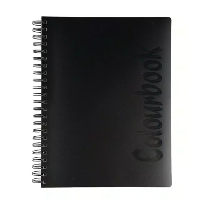 Colourbook Maxi Quaderno a Spirale 150 Fogli Wild Nero - Quadretti 5 mm