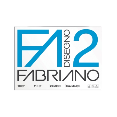 Fabriano Album da Disegno F2 110 gr 24x33 cm 10 Fogli Ruvido