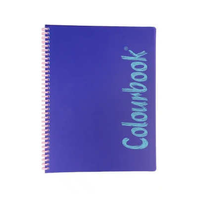 Colourbook Quaderno a Spirale Soft A5 Viola - Quadretti 5 mm