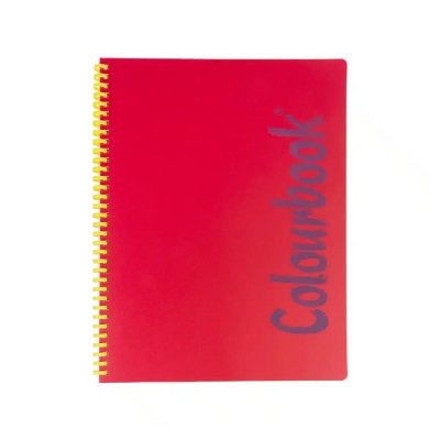 Colourbook Quaderno a Spirale Soft A5 Rosso - Quadretti 5 mm