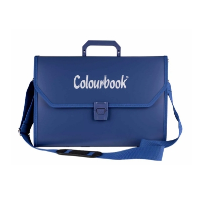Colourbook Valigetta Portadisegni con Tracolla in PPL Wild Indigo Blue 28x39 cm