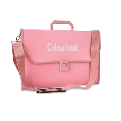 Colourbook Valigetta Portadisegni con Tracolla in PPL Wild Orchid Rose 28x39 cm