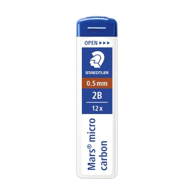 Staedtler Astuccio da 12 Mine Mars Micro Carbon 250 0.5 mm 2B