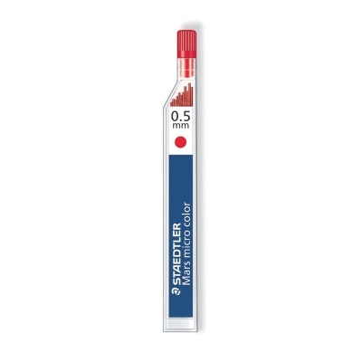 Staedtler Astuccio da 12 Mine Mars Micro Color 254 0.5 mm Rosso
