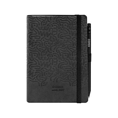 Comix Special Agenda Settimanale 2027 12 Mesi Medium Black Sketch